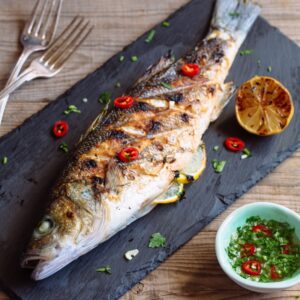 Whole Sea Bass (Grilled Only)